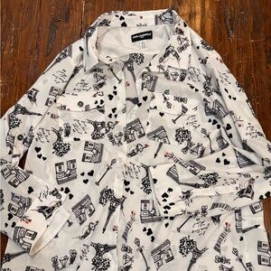 Karl Lagerfeld Paris print Women’s Blouse Size XL